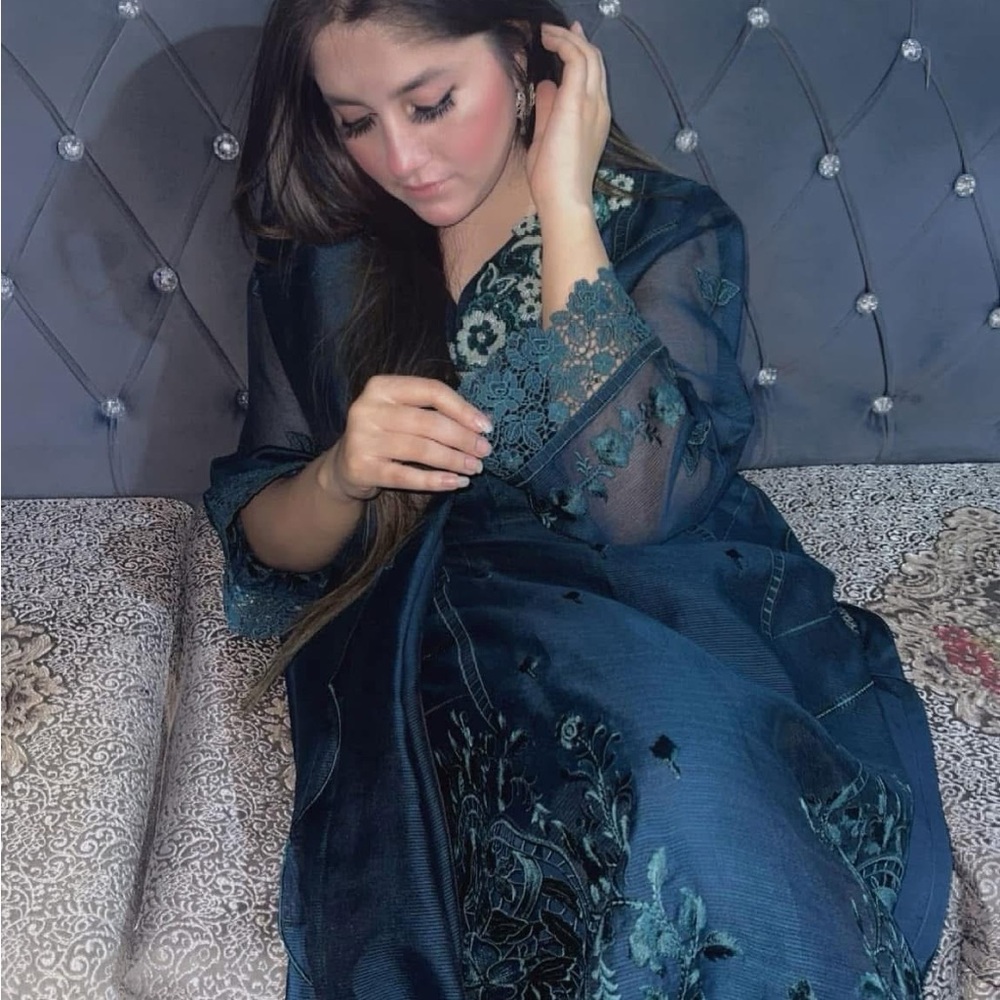 Emerald green Pakistani dress
